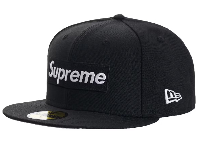 Supreme World Famous Box Logo New Era Hat Black