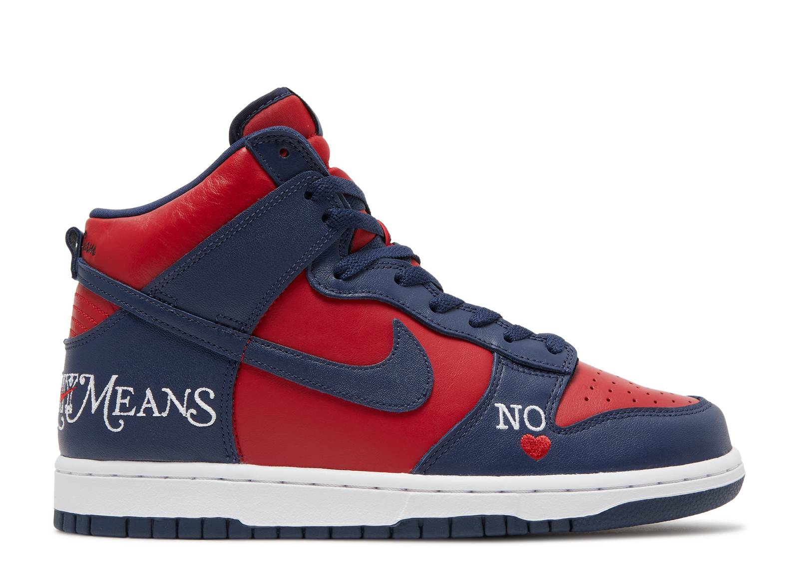 Supreme x Dunk High SB By Any Means - Red Navy